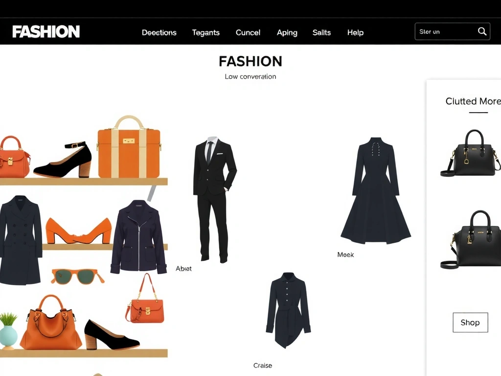 Fashion retail platform before redesign