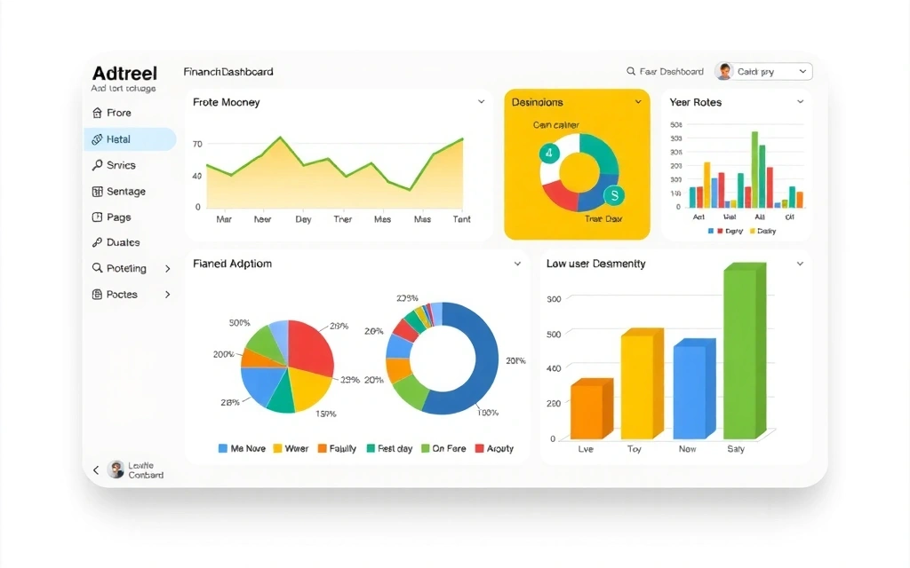 Financial dashboard before enhancement