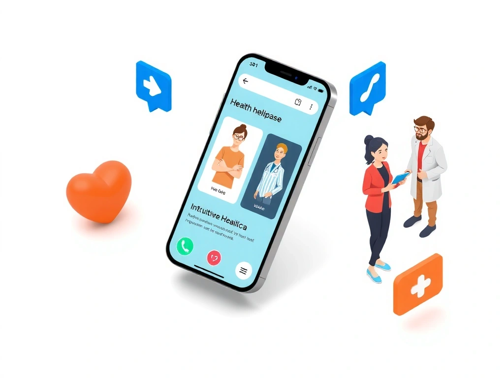 Healthcare mobile app after redesign