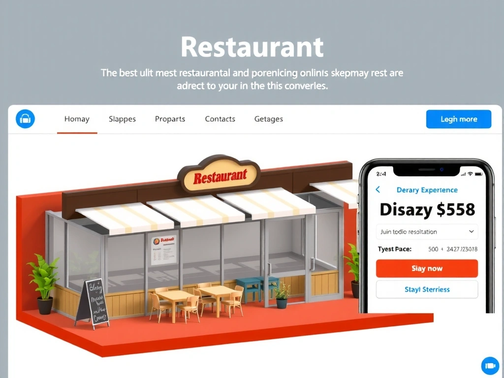 Restaurant website before redesign