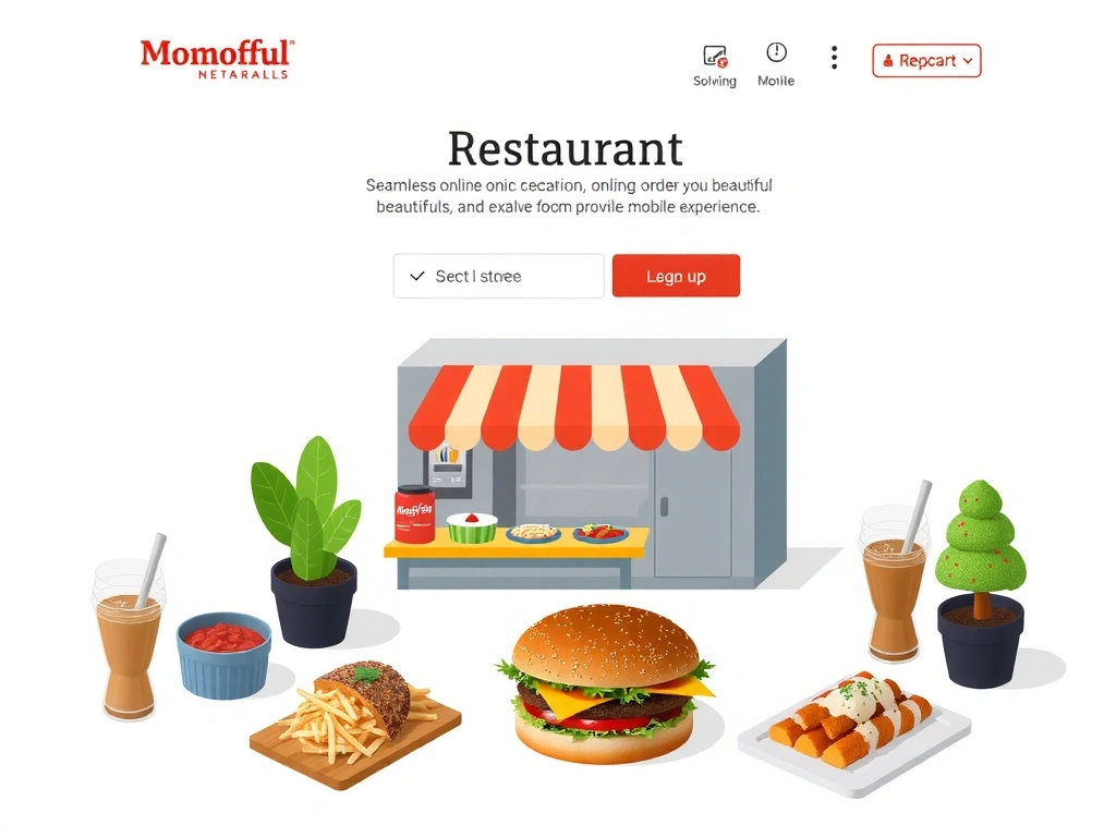 Restaurant website after redesign