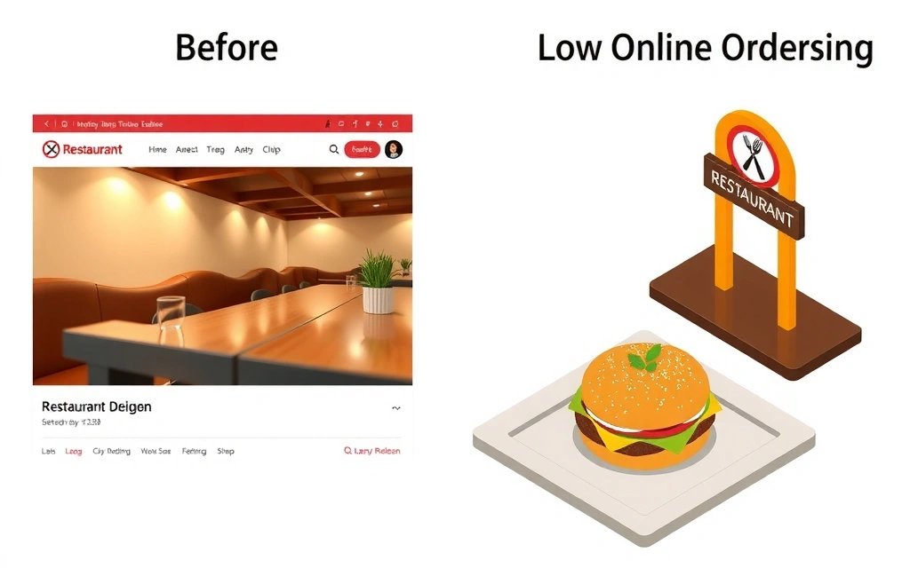 Restaurant website before redesign